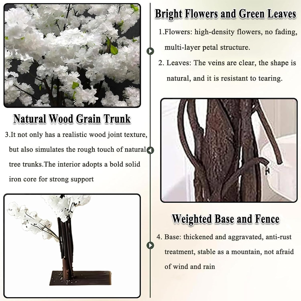 6ft Artificial Cherry Blossom Trees,Faux Cherry Blossom Tree Pink Cherry Blossom Handmade Tree Indoor Outdoor for Wedding Event Party Restaurant,Pink-6x5ft