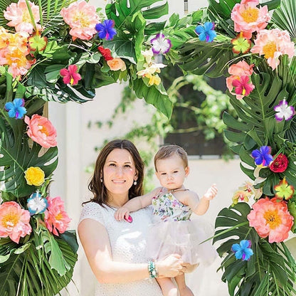 60Pcs Luau Party Decorations Tropical Hawaiian Supplies Palm Leaves