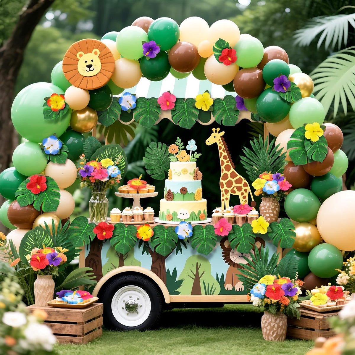 60Pcs Luau Party Decorations Tropical Hawaiian Supplies Palm Leaves
