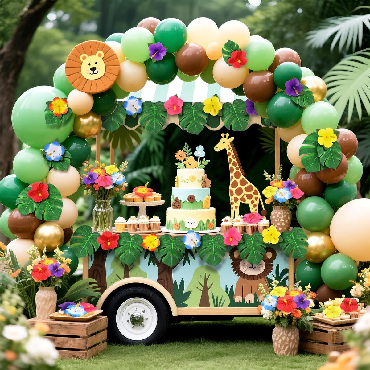 60Pcs Luau Party Decorations Tropical Hawaiian Supplies Palm Leaves