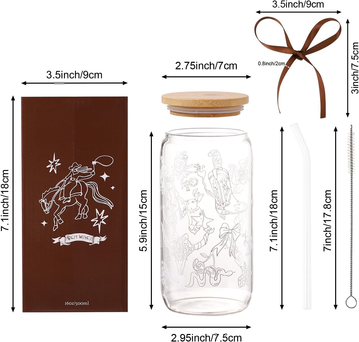 Lemon Glass Cups with Lid and Straw, Cute Lemon Gift for Women | Iced Coffee Tumbler Mug for Birthday Bridal Shower Wedding Summer Party Gift for Women Mom Friends Teen Girls Stuff 16oz