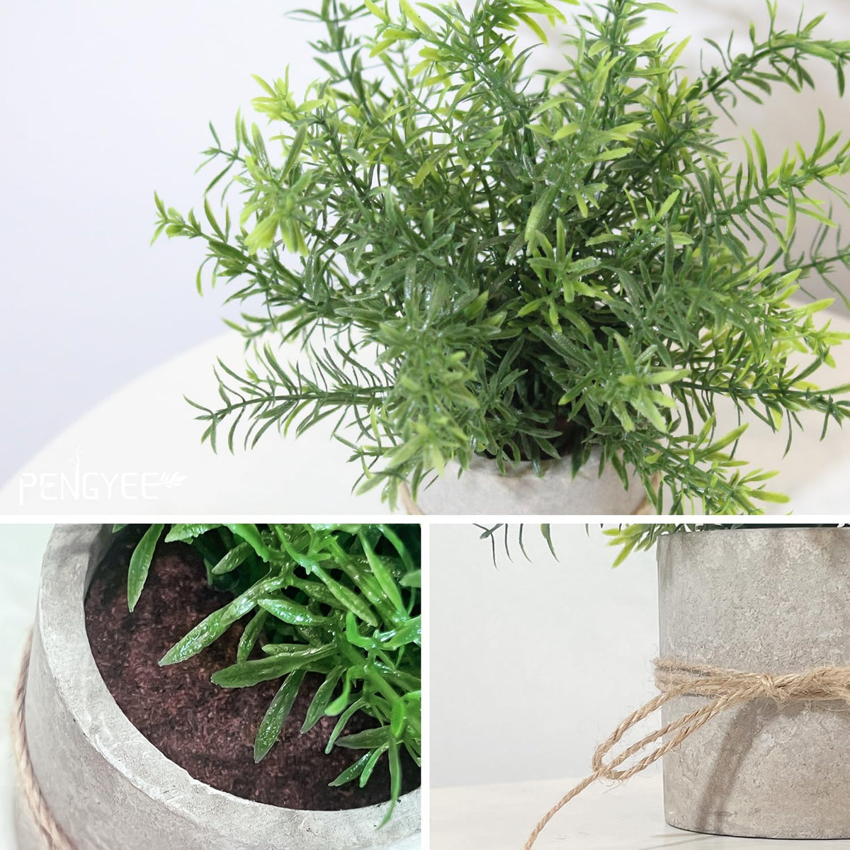 4 Pack Small Potted Eucalyptus Fake Plants for Bathroom Shelf