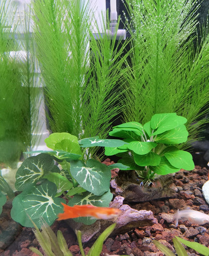 Fish Tank Artificial Silk Green Water Plants Aquarium Decor Soft Grass 3 Pack, 8"