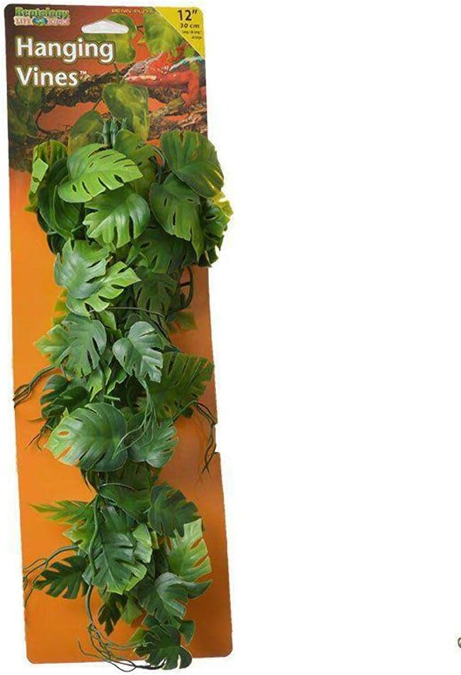 Reptology Decorative Hanging Terrarium Plant Vines for Reptiles and Amphibians – 12” Length – Green
