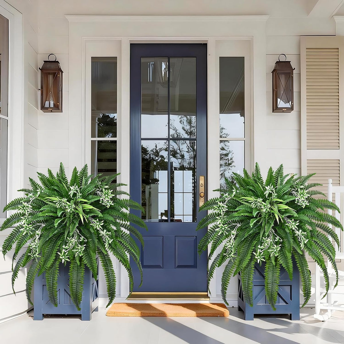 48" Large Fake Ferns Artificial Ferns for Outdoors