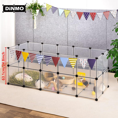 36 Panels Bunny Playpen, Oxford Mat & Game Holes, Expandable Fence