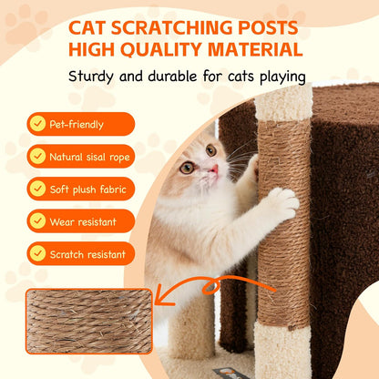 39.8-Inch Small Cat Tree for Indoor Cats, Green