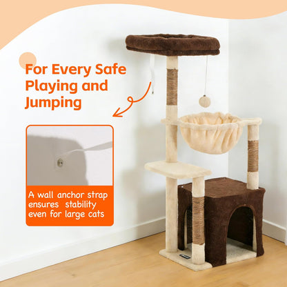 39.8-Inch Small Cat Tree for Indoor Cats, Green