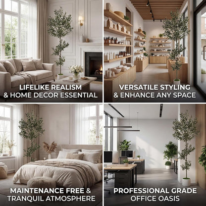 3FT Spherical Fake Olive Tree Artificial Indoor,Faux Olive Tree with Pot,Large Olive Branches and Lifelike Fruits,for Home Office House Living Room Decor.