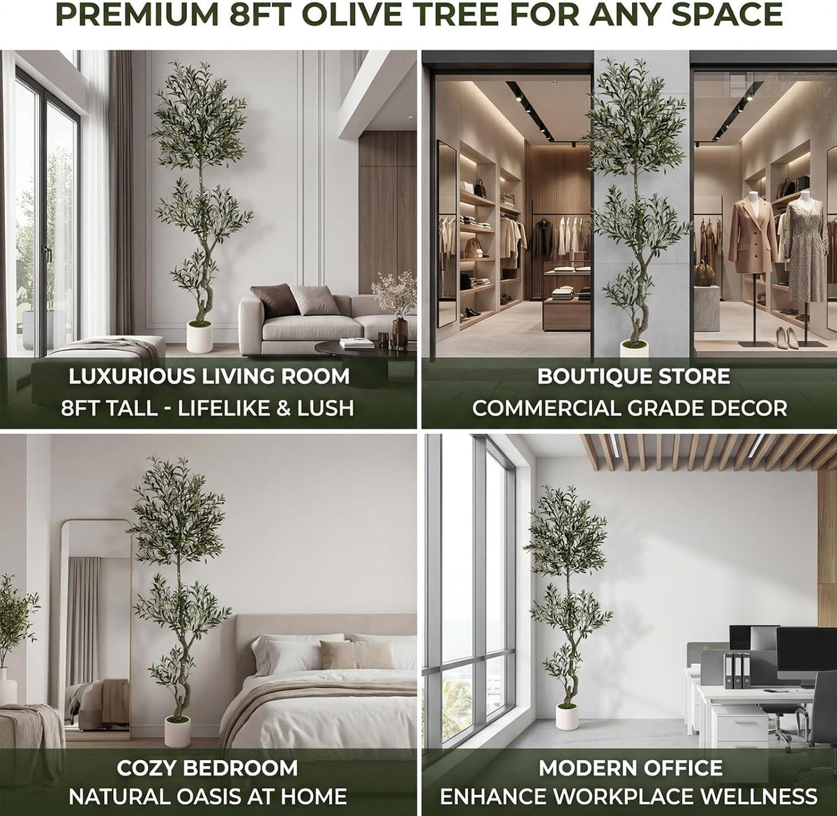 3FT Spherical Fake Olive Tree Artificial Indoor,Faux Olive Tree with Pot,Large Olive Branches and Lifelike Fruits,for Home Office House Living Room Decor.