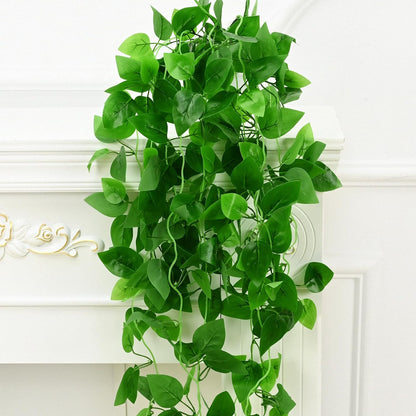 Fake Hanging Plants, Artificial Pothos Vines Faux Plants Greenery for Wall Home Living Room Office Indoor Outdoor Decor (No Baskets)