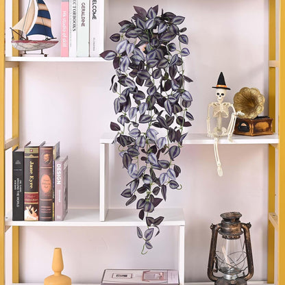 Fake Hanging Plants, Artificial Pothos Vines Faux Plants Greenery for Wall Home Living Room Office Indoor Outdoor Decor (No Baskets)