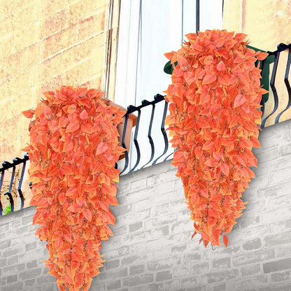 Fake Hanging Plants, Artificial Pothos Vines Faux Plants Greenery for Wall Home Living Room Office Indoor Outdoor Decor (No Baskets)