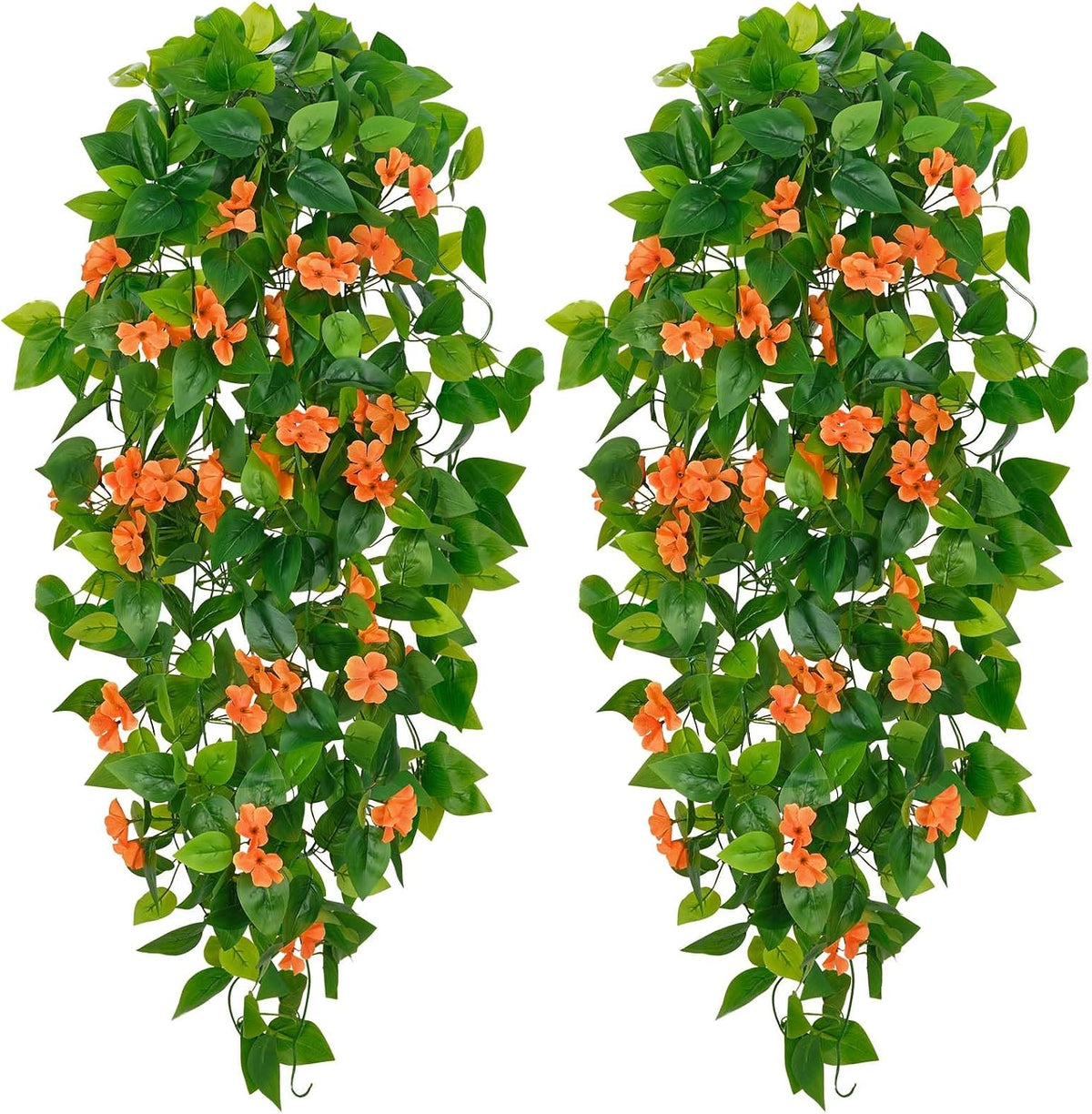 Fake Hanging Plants, Artificial Pothos Vines Faux Plants Greenery for Wall Home Living Room Office Indoor Outdoor Decor (No Baskets)