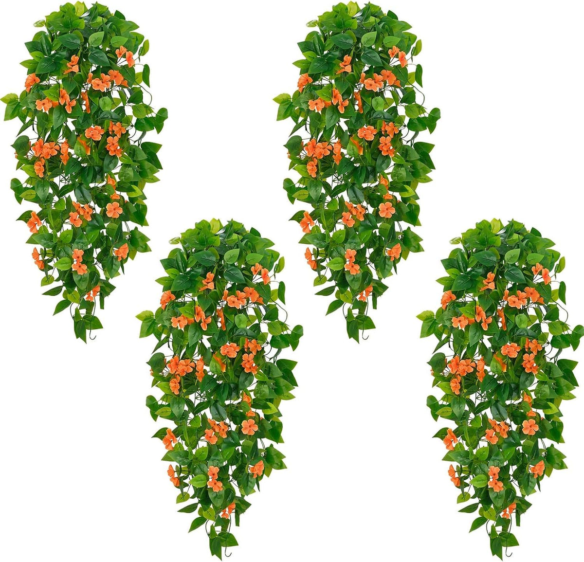 Fake Hanging Plants, Artificial Pothos Vines Faux Plants Greenery for Wall Home Living Room Office Indoor Outdoor Decor (No Baskets)