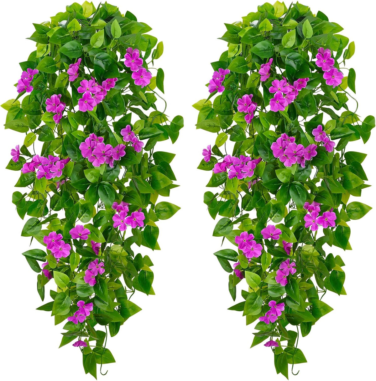 Fake Hanging Plants, Artificial Pothos Vines Faux Plants Greenery for Wall Home Living Room Office Indoor Outdoor Decor (No Baskets)