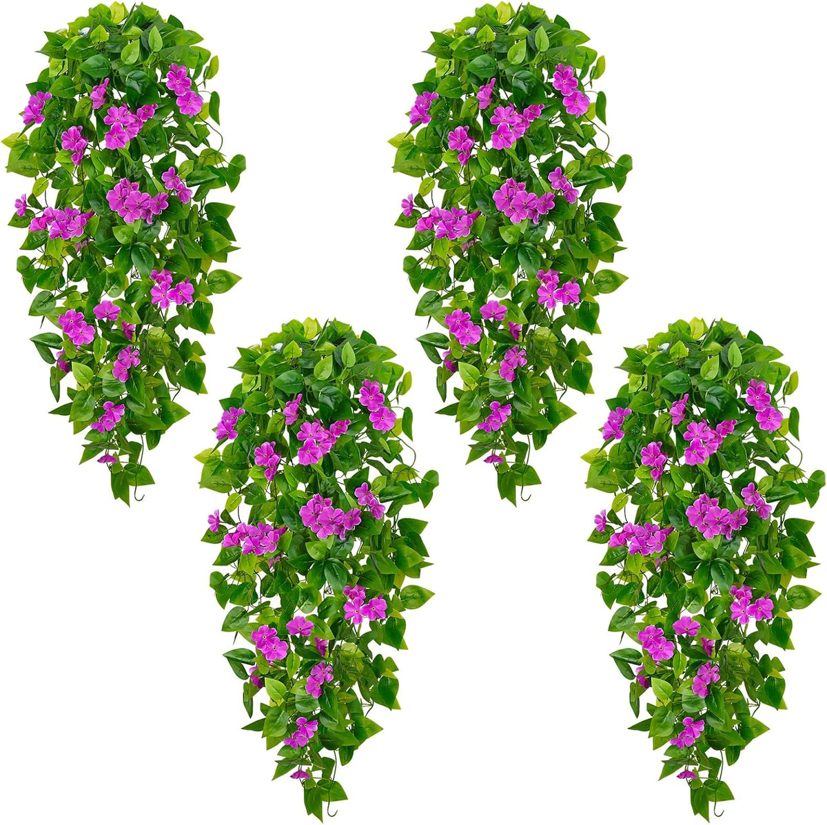 Fake Hanging Plants, Artificial Pothos Vines Faux Plants Greenery for Wall Home Living Room Office Indoor Outdoor Decor (No Baskets)