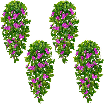 Fake Hanging Plants, Artificial Pothos Vines Faux Plants Greenery for Wall Home Living Room Office Indoor Outdoor Decor (No Baskets)