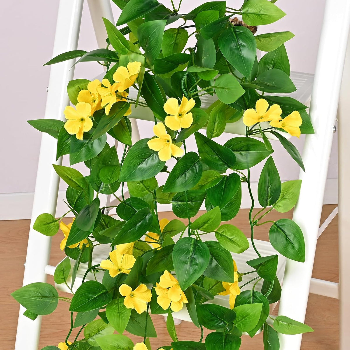 Fake Hanging Plants, Artificial Pothos Vines Faux Plants Greenery for Wall Home Living Room Office Indoor Outdoor Decor (No Baskets)