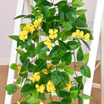 Fake Hanging Plants, Artificial Pothos Vines Faux Plants Greenery for Wall Home Living Room Office Indoor Outdoor Decor (No Baskets)