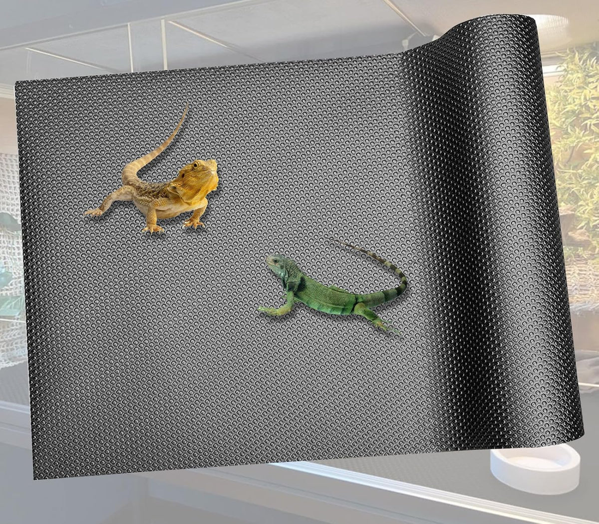 Reptile Carpet Bearded Dragon Tank Accessories for 40 Gallon, 20 Gallon, 50 Gallon,75 Gallon Tank, 17.5x39 Inch Non-Adhesive Reptile Mat Terrarium Liner For Leopard Gecko, Snake, Lizard and Tortoise