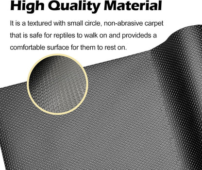 Reptile Carpet Bearded Dragon Tank Accessories for 40 Gallon, 20 Gallon, 50 Gallon,75 Gallon Tank, 17.5x39 Inch Non-Adhesive Reptile Mat Terrarium Liner For Leopard Gecko, Snake, Lizard and Tortoise