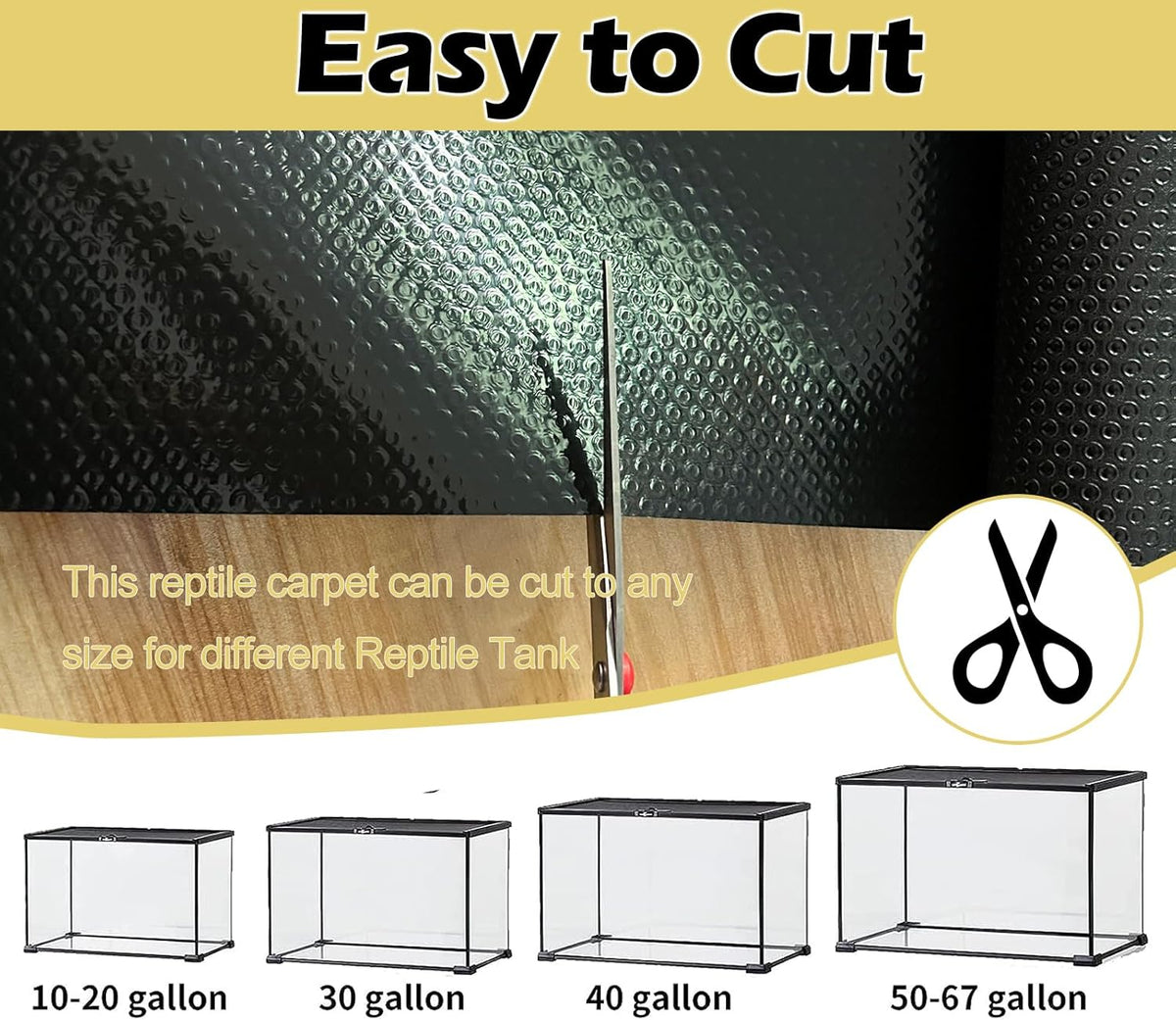 Reptile Carpet Bearded Dragon Tank Accessories for 40 Gallon, 20 Gallon, 50 Gallon,75 Gallon Tank, 17.5x39 Inch Non-Adhesive Reptile Mat Terrarium Liner For Leopard Gecko, Snake, Lizard and Tortoise