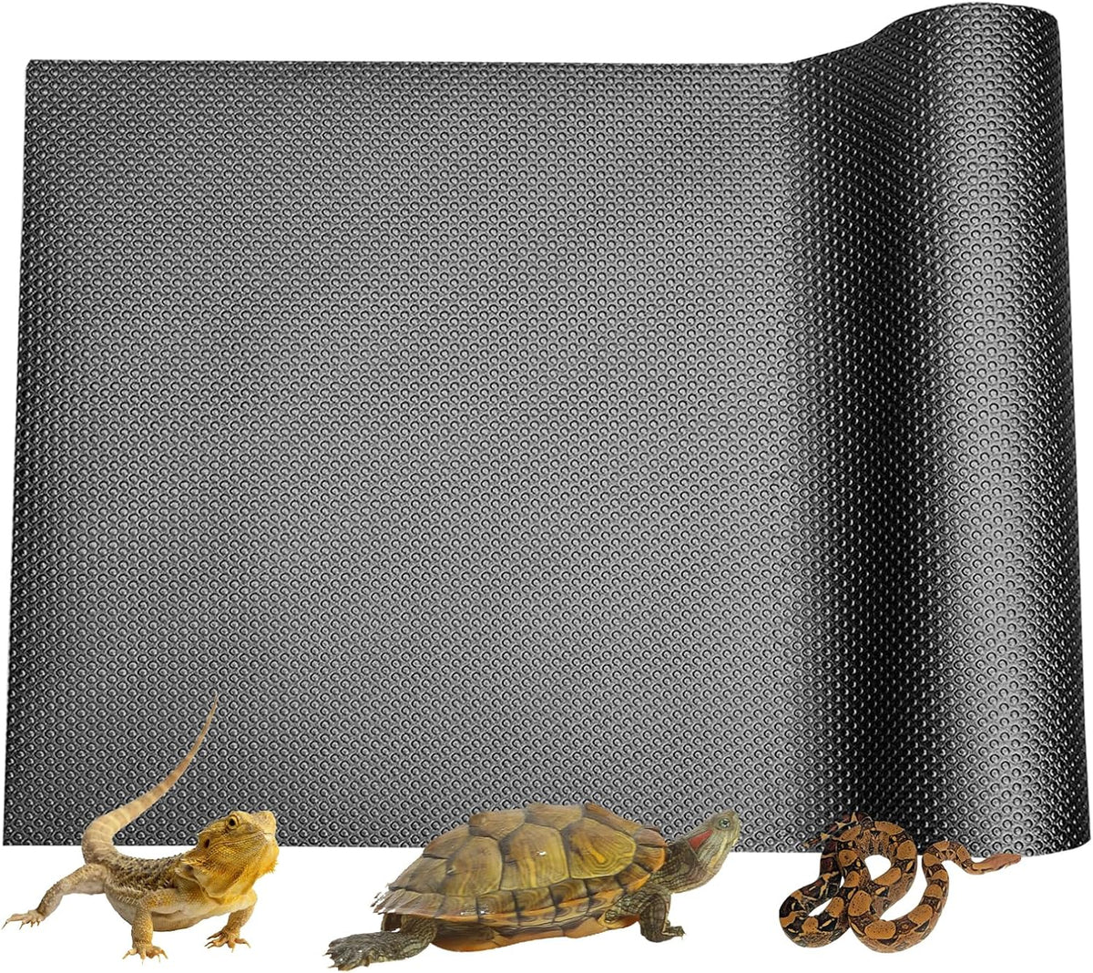 Reptile Carpet Bearded Dragon Tank Accessories for 40 Gallon, 20 Gallon, 50 Gallon,75 Gallon Tank, 17.5x39 Inch Non-Adhesive Reptile Mat Terrarium Liner For Leopard Gecko, Snake, Lizard and Tortoise