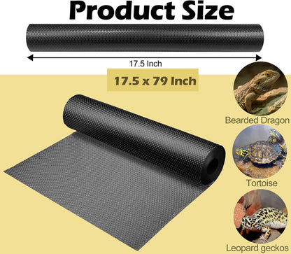Reptile Carpet Bearded Dragon Tank Accessories for 40 Gallon, 20 Gallon, 50 Gallon,75 Gallon Tank, 17.5x39 Inch Non-Adhesive Reptile Mat Terrarium Liner For Leopard Gecko, Snake, Lizard and Tortoise