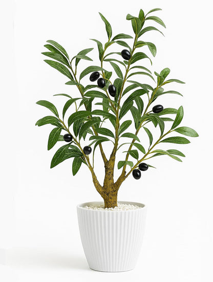 Artificial Lemon Tree with White Pot, 18” Faux Citrus Plant for Kitchen, Bathroom, Office or Shelf Decor, Vibrant Year-Round Home Accent Gift