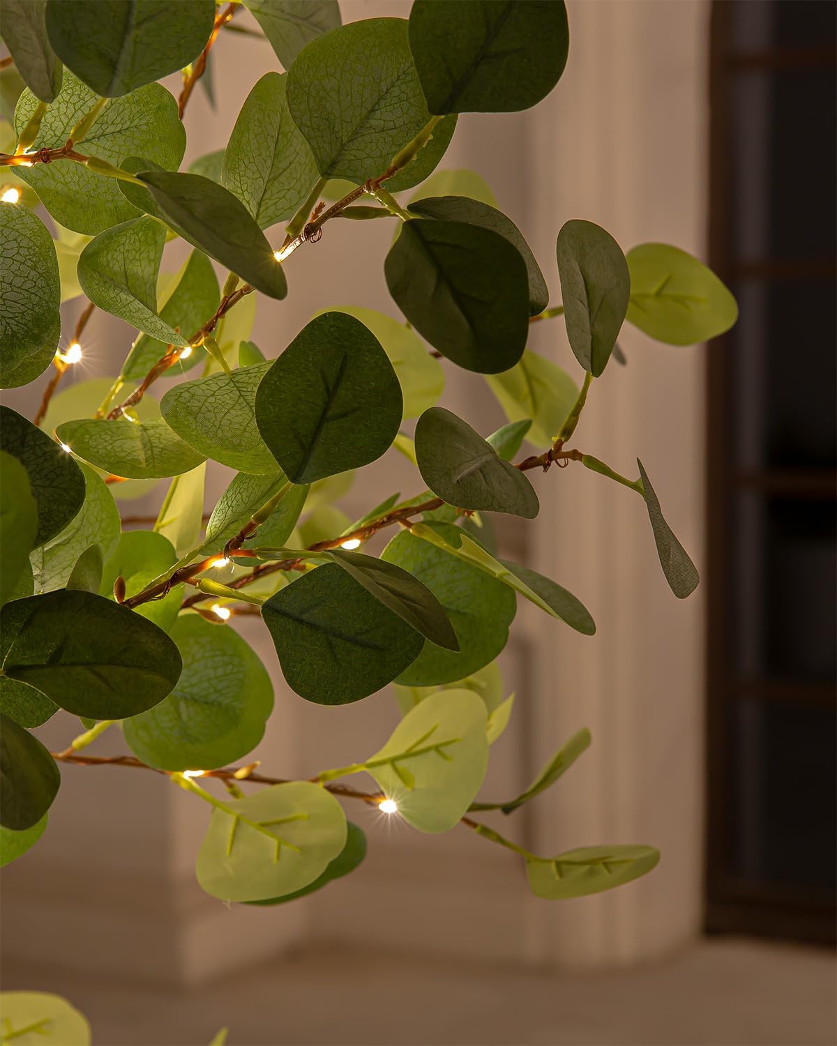 6ft Lighted Eucalyptus Tree with 300 Warm White LED Lights