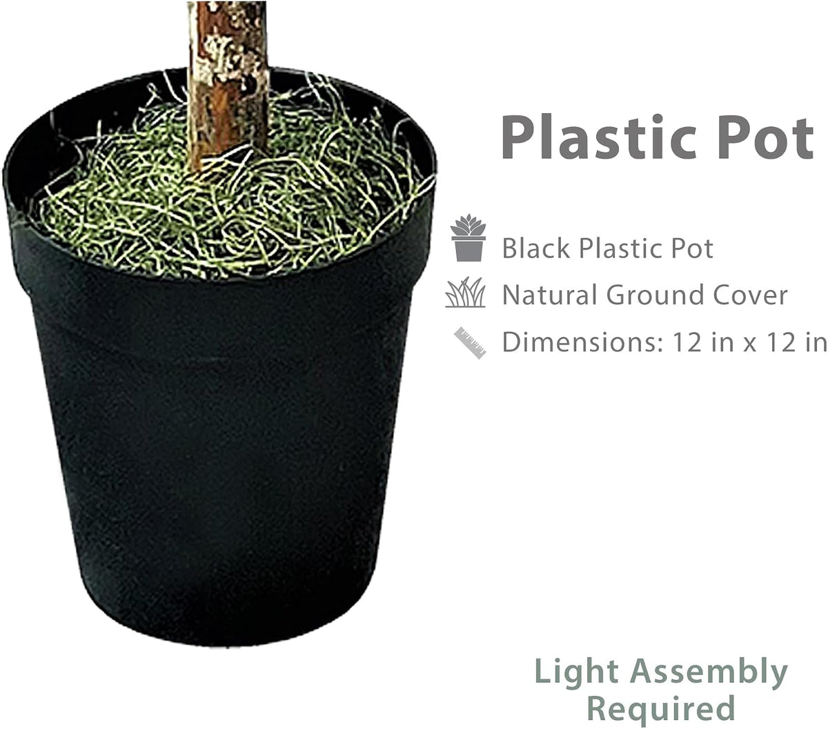 Artificial Tree 4ft Artificial Ficus Tree in Copper Metal Pot – Faux Indoor Plant with Real Wood Trunk, Fully Assembled for Living Room, Office & Entryway Décor