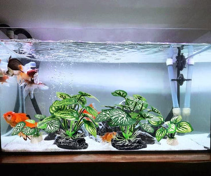 5Pack Tall Aquarium Plants - Reptile Habitat Plants Realistic Silk Fake Betta Fish Tank Decor for Terrarium Aquascaping