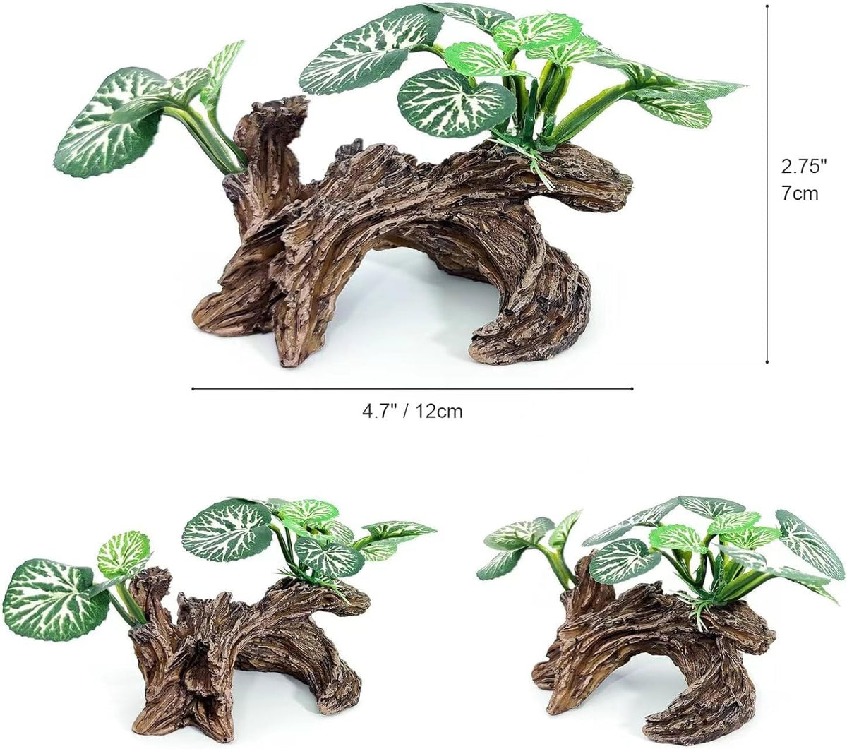 5Pack Tall Aquarium Plants - Reptile Habitat Plants Realistic Silk Fake Betta Fish Tank Decor for Terrarium Aquascaping