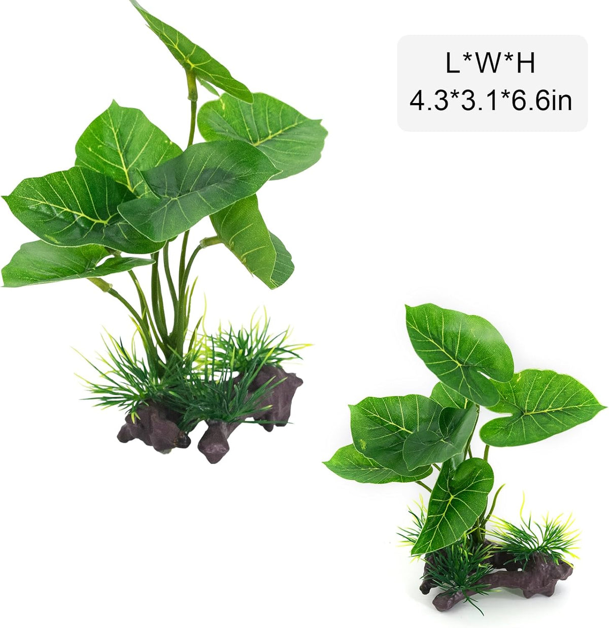 5Pack Tall Aquarium Plants - Reptile Habitat Plants Realistic Silk Fake Betta Fish Tank Decor for Terrarium Aquascaping