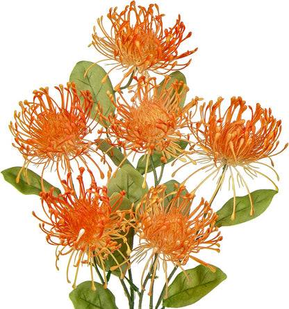 33" Yellow Artificial Mums Flowers Chrysanthemum Flowers 2Pcs Fake Spider Mum Flower Arrangement Faux Pincushion Flower with 3 Heads Long Stem for Party Centerpiece Bouquet Home Decor