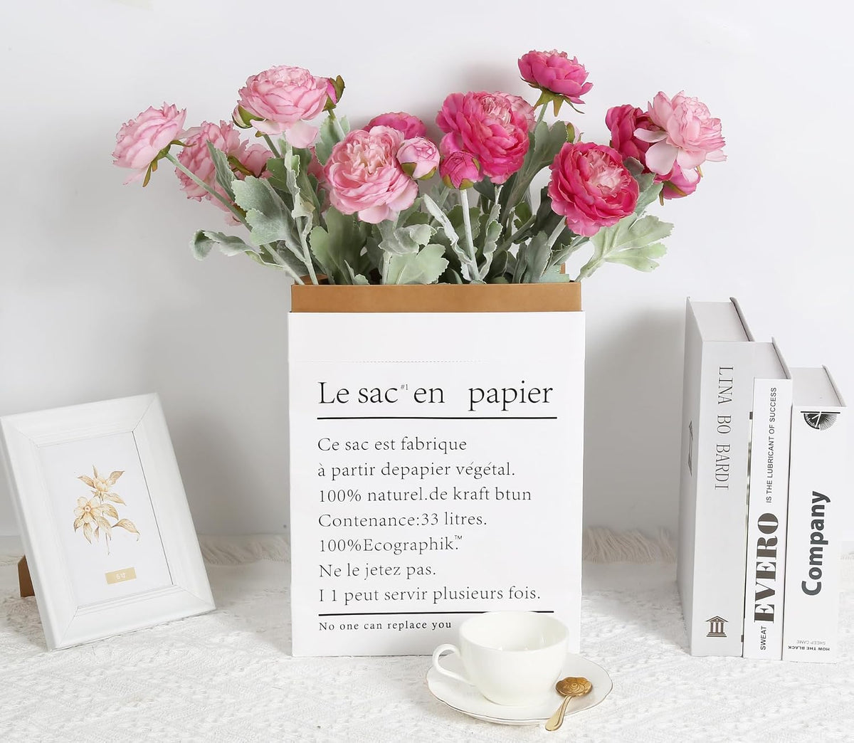 Pink Peonies Artificial Flowers 6pcs Pink Artificial Ranunculus Flowers18Heads Pink Silk Peonies with Stems Real Look for Spring Decorations Floral Arrangements Home Table Centerpiece