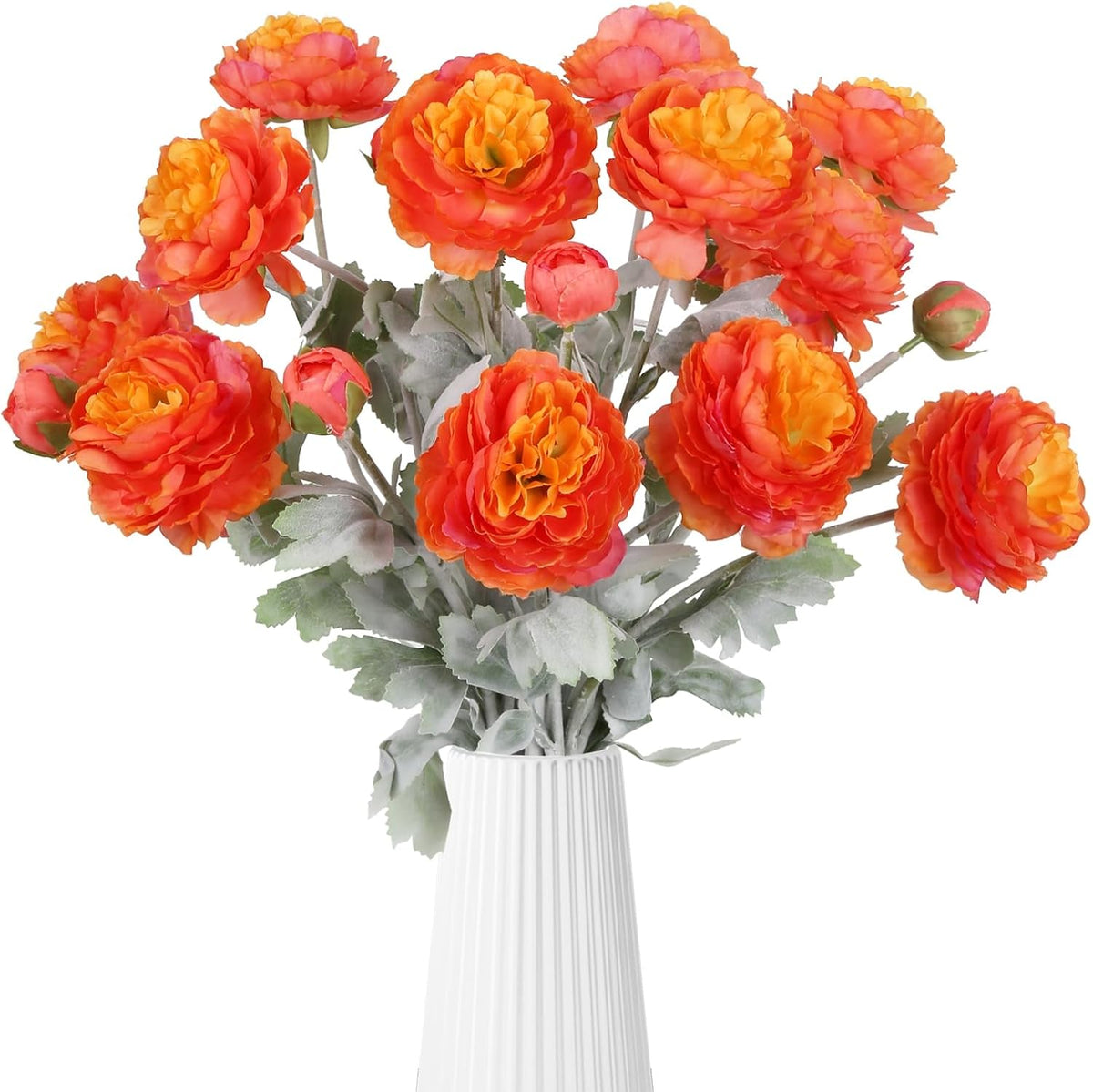 Pink Peonies Artificial Flowers 6pcs Pink Artificial Ranunculus Flowers18Heads Pink Silk Peonies with Stems Real Look for Spring Decorations Floral Arrangements Home Table Centerpiece