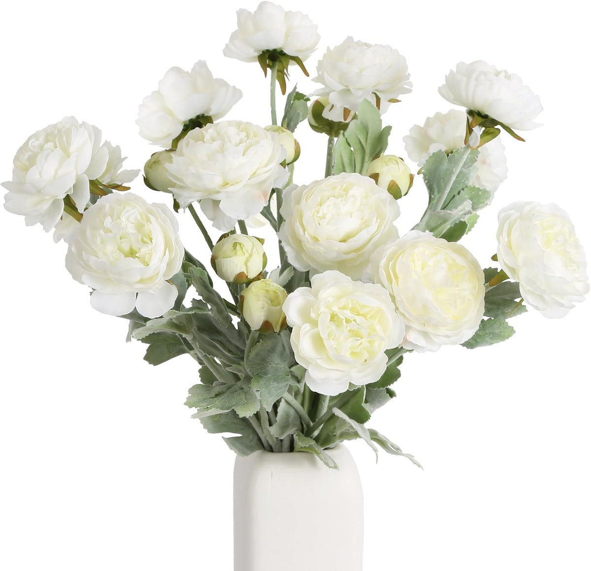 Pink Peonies Artificial Flowers 6pcs Pink Artificial Ranunculus Flowers18Heads Pink Silk Peonies with Stems Real Look for Spring Decorations Floral Arrangements Home Table Centerpiece