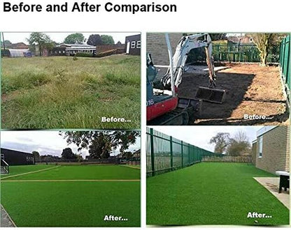 Deluxe Realistic Artificial Grass Turf 3.3FTX5FT, 70 oz Face Weight /Drainage Holes / Rubber Backing, Indoor Outdoor Pet Faux Synthetic Grass Astro Rug Carpet for Garden Backyard Patio Balcony