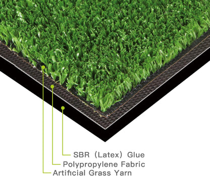 Artificial Grass Turf, 10ft x 10ft 0.4" Pile Height, Indoor Outdoor Fake Astroturf Rug Carpet Mat for Balcony Decor Backyard Patio Backdrop Fence Wall Decorations Dogs