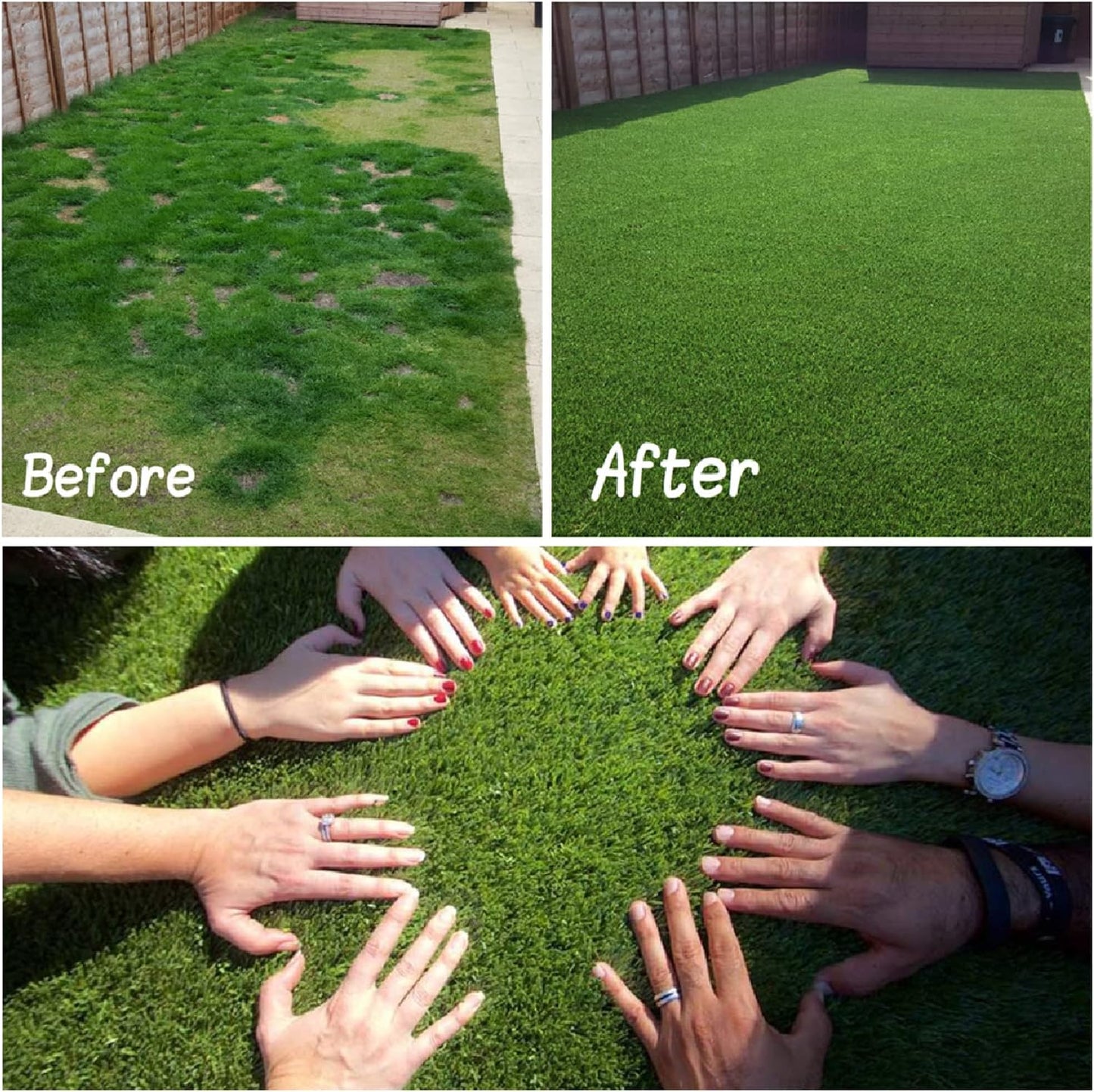 Artificial Grass Turf, 10ft x 10ft 0.4" Pile Height, Indoor Outdoor Fake Astroturf Rug Carpet Mat for Balcony Decor Backyard Patio Backdrop Fence Wall Decorations Dogs