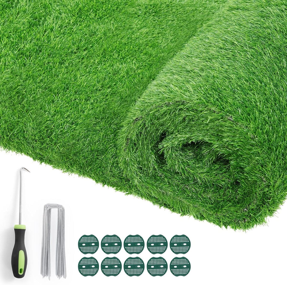 Artificial Turf Grass Indoor Outdoor: 3x5ft Fake Grass with Drainage Holes