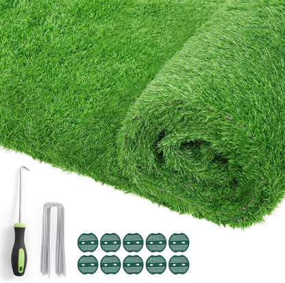 Artificial Turf Grass Indoor Outdoor: 3x5ft Fake Grass with Drainage Holes