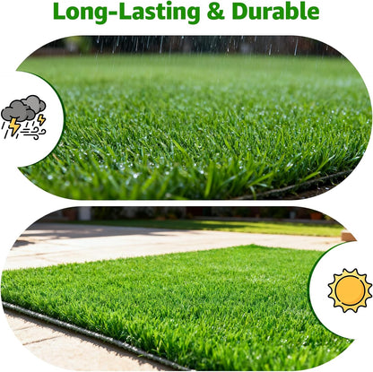 Artificial Turf Grass Indoor Outdoor: 3x5ft Fake Grass with Drainage Holes