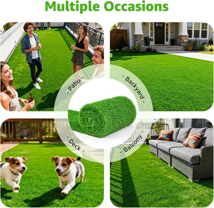 Artificial Turf Grass Indoor Outdoor: 3x5ft Fake Grass with Drainage Holes