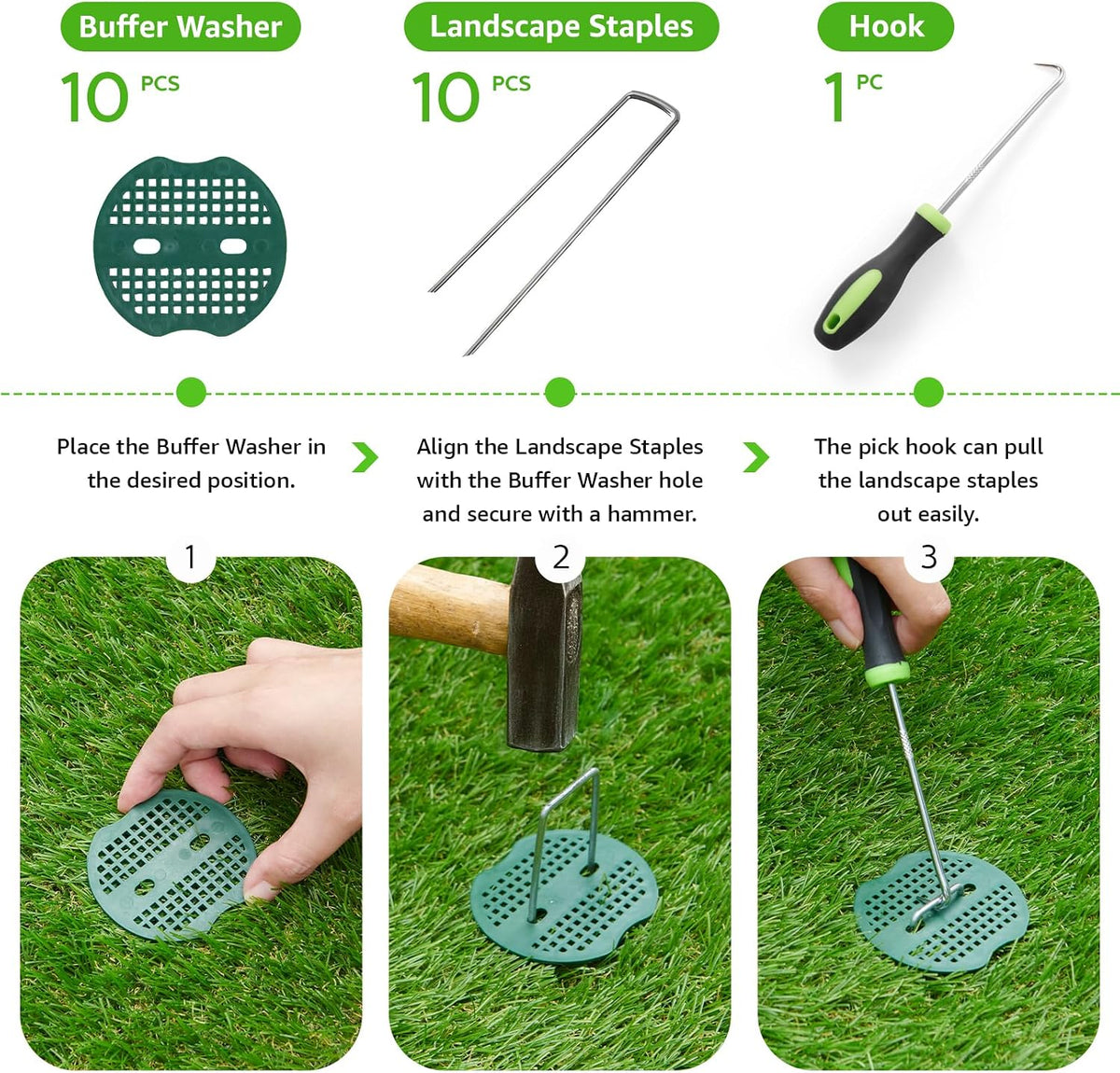 Artificial Turf Grass Indoor Outdoor: 3x5ft Fake Grass with Drainage Holes