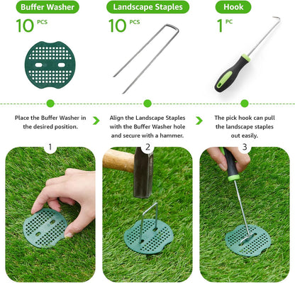 Artificial Turf Grass Indoor Outdoor: 3x5ft Fake Grass with Drainage Holes