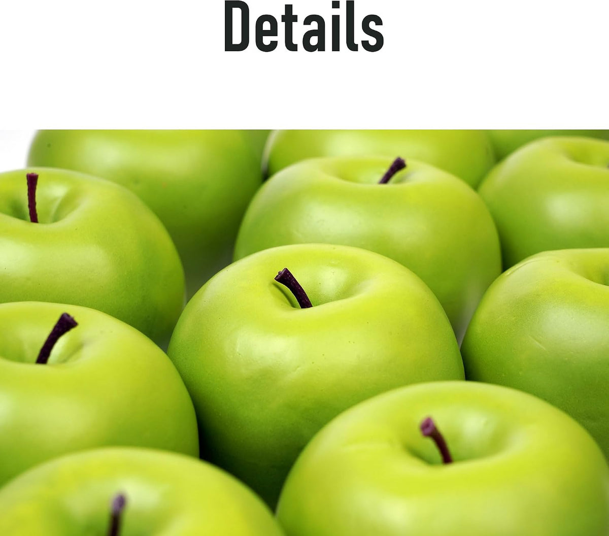 12PCS Fake Green Apples, 3" Lifelike Artificial Apples