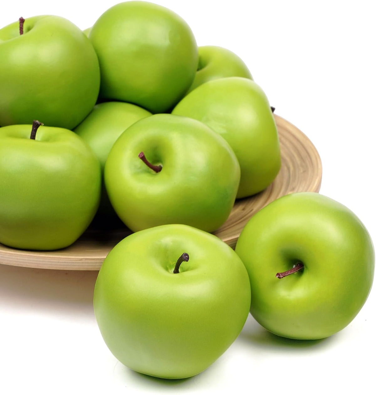 12PCS Fake Green Apples, 3" Lifelike Artificial Apples